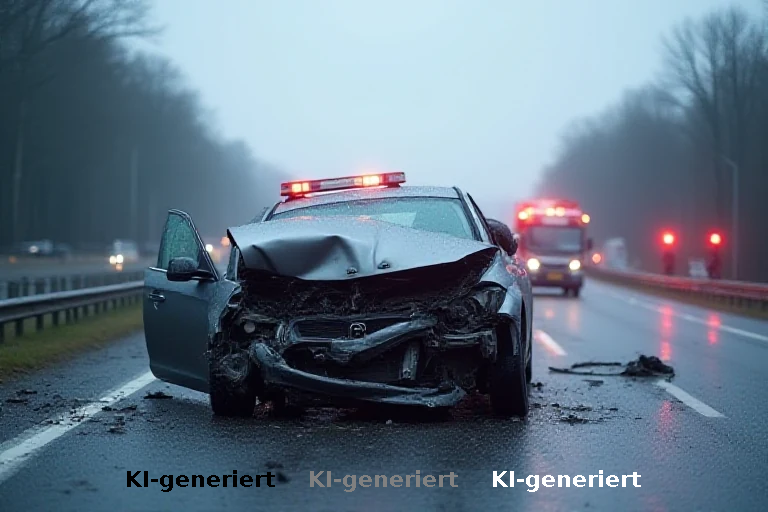 Schlafmangel am Steuer: Zwei Leichtverletzte nach Frontalcrash bei Ulm