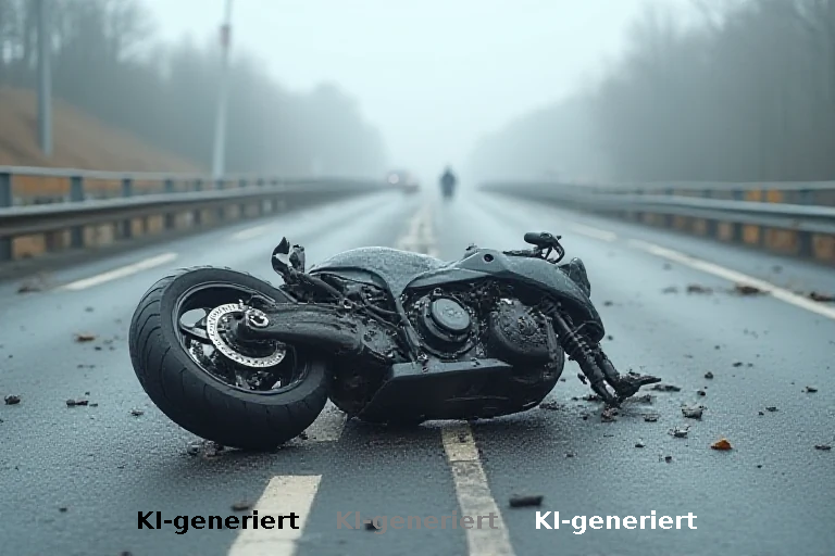 Schwere Kollision auf Bundesstraße: Motorradfahrer über Leitplanke geschleudert