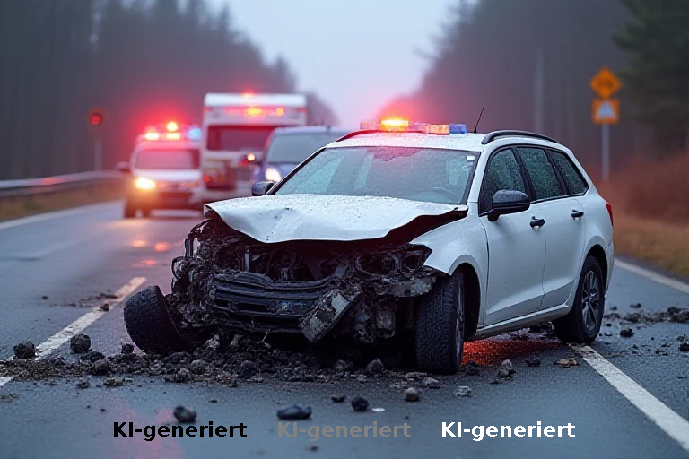 Schwere Kollision auf der B292: Totalschaden und multiple Verletzte im Neckar-Odenwald-Kreis