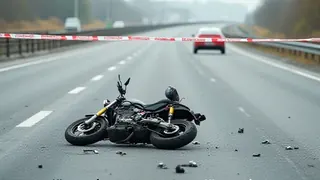 Schwerer Unfall auf A1: Motorradfahrerin stürzt in Gegenverkehr