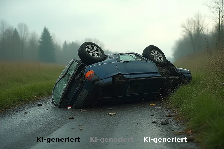 Schwerer Verkehrsunfall im Westerwald: Fahrerin nach Überschlag in Klinik
