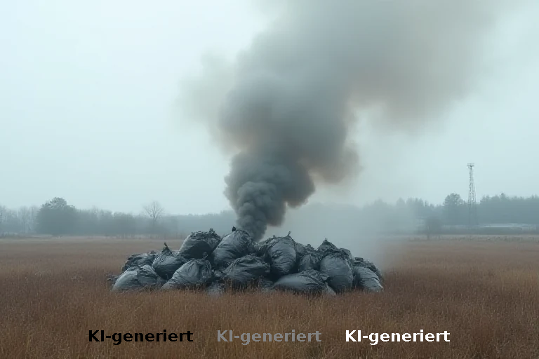 Selbstentzündung im Müll: Rauchwolke über der Lausitz