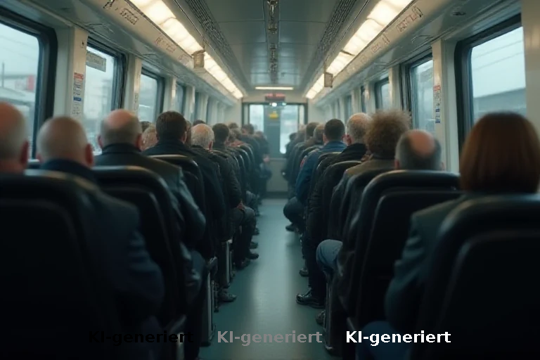 Selbsthilfe statt Service: Pendler bringen eigene Stühle in die überfüllte Regionalbahn