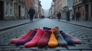 Socken als Stilmittel: Kunstaktion für ME CFS-Patienten in Erfurt