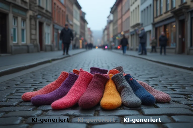 Socken als Stilmittel: Kunstaktion für ME CFS-Patienten in Erfurt