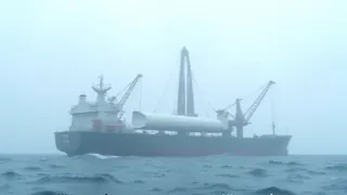 Spezialfrachter holt SpaceX-Rakete von Weihnachtsinsel ab