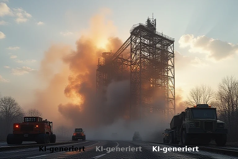 Sprengung des Hamm-Werner Fördergerüsts: Ende einer Industriearchitektur
