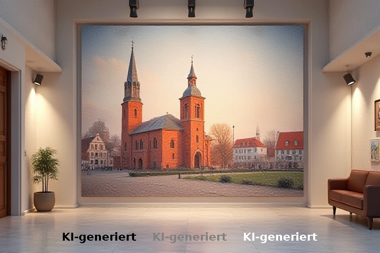 Stralsund: Rathaus zeigt Pastellstudie der Nikolai-Türme
