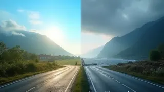Südliche Klarheit und nördliche Schauer: Wetterlage mit Temperaturunterschieden