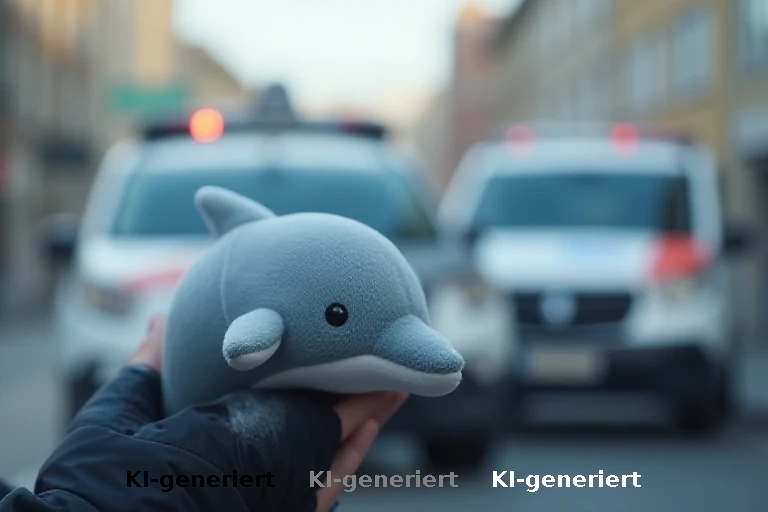 Symbolische Rettung: Plüschdelfin statt Meeressäuger im Fokus der Polizei