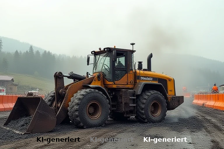 Technischer Defekt an Batterie löst Brand eines Radladers bei Baar-Ebenhausen aus
