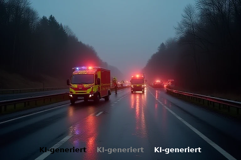 Tödliche Kollision in Niedersachsen: Rettungskräfte bei Massenunfall im Einsatz
