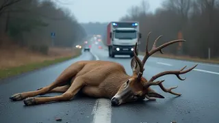 Tödlicher Kollisionsmechanismus: Reh als Projektil im Lkw