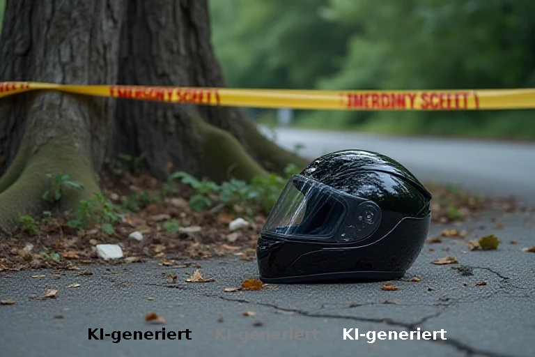 Tödlicher Verkehrsunfall: Junger Biker verliert nach Kollision mit Baum das Leben