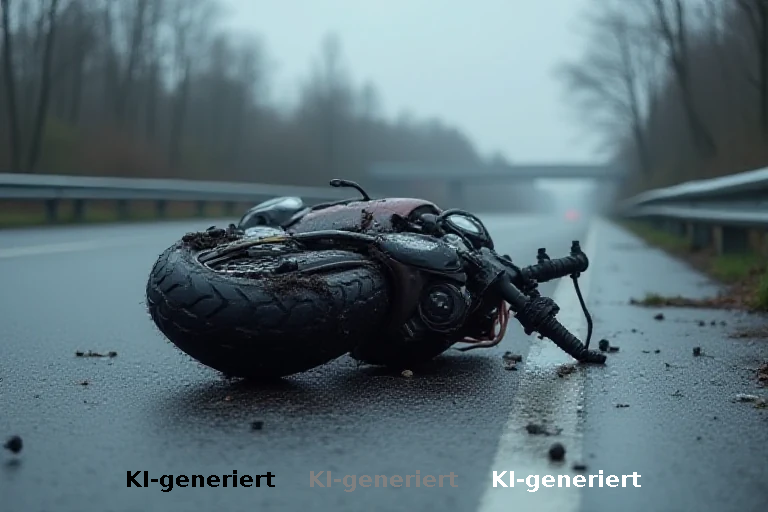 Tödliches Missgeschick auf der L1165: Jugendlicher Motorradfahrer nach Frontalzusammenstoß schwer verletzt