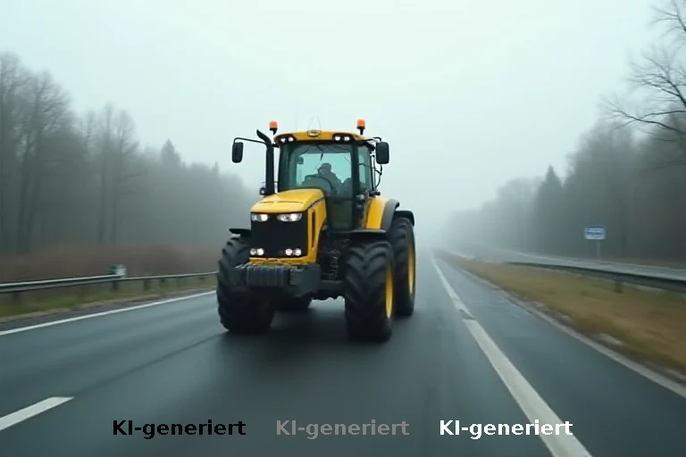 Traktor auf der Autobahn: Alkohol und illegales Fahrzeug als tödliche Gefahr