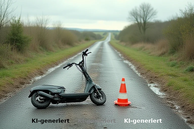 Unfall auf landwirtschaftlicher Zufahrt: Rollerfahrer verletzt Fußgänger schwer