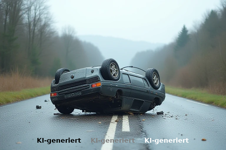 Unfall bei Inchenhofen: Zwei Insassen nach Überschlag leicht verletzt