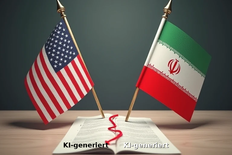 USA- und Iran-Flagge als Symbolbild zum Konflikt trotz Waffenruhe