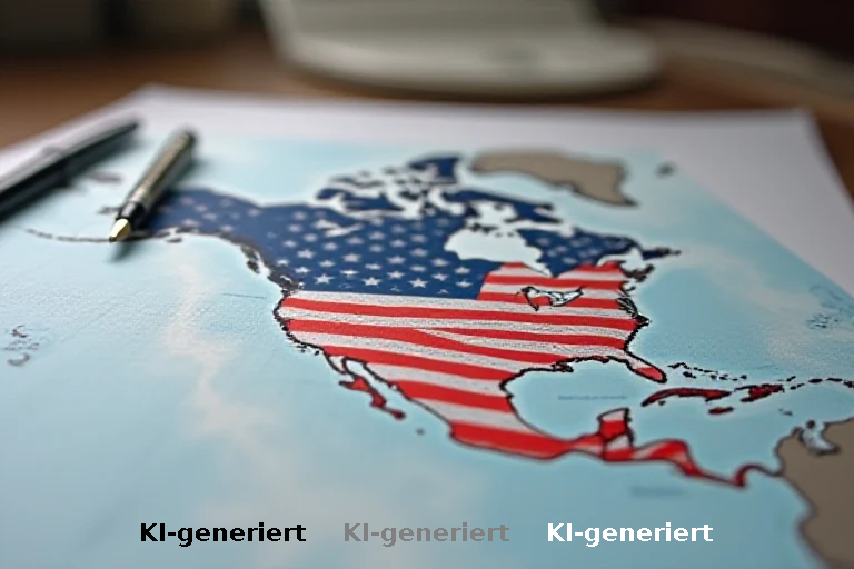USA: Trump zeigt Landkarte Grönland und Kanada als Teil der USA?