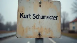Verkehrsschild-Fehldruck in Lünen: Kurt Schumacher wird zum Schuhmacher