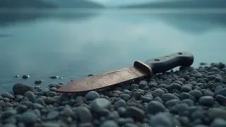 Versteckte Gefahr am Seeufer: Ein Messer im Kies als Warnsignal für Badende