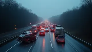 Vier Fahrzeuge verwickelt: Fünf Verletzte und kilometerlanger Stau nach Unfall auf der A7
