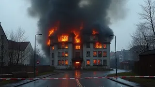 Vollbrand in leerstehendem Aichacher Gebäude: Straße gesperrt, Ursache unklar