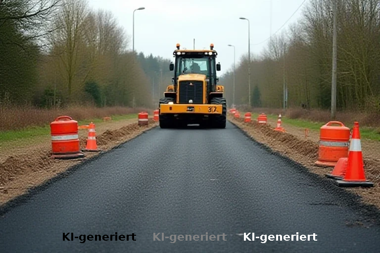 Vollsperrung der St2213 im Ries: Asphaltdeckschicht wird erneuert