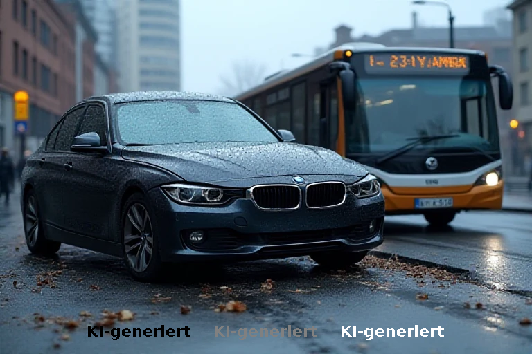 Vorfahrtsstreit in Hamburg: BMW-Kollision zwingt Busfahrer zur Notbremsung mit Verletzten