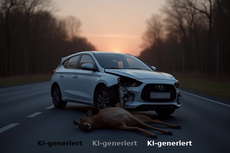 Wildunfall auf der Staatsstraße 2384: Frontaler Zusammenstoß mit Reh kostet 5000 Euro