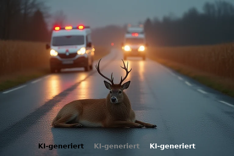 Wildunfall bei Augsburg: Reh aus Maisfeld tötet Fahrer nicht, doch Tier stirbt