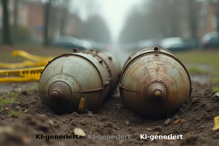 Zwei deutsche Fliegerbomben aus dem Zweiten Weltkrieg in Vecs s geborgen